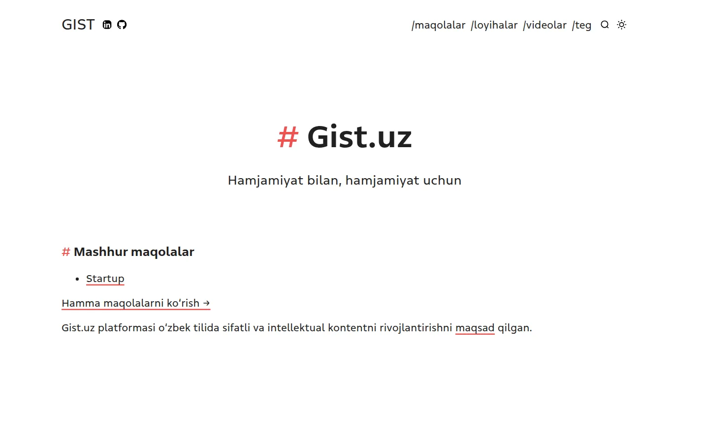Gist.uz — Ilm-fan, dasturlash, startaplar va tanqidiy fikrlash haqida tahliliy maqolalar platformasi.